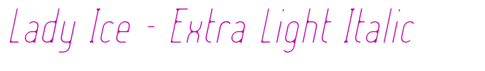 Lady Ice - Extra Light Italic